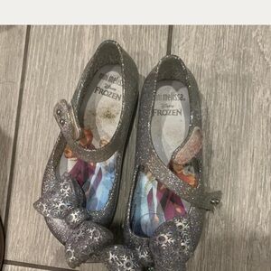 Mini Melissa Glitter Bow Kids Dress Shoes